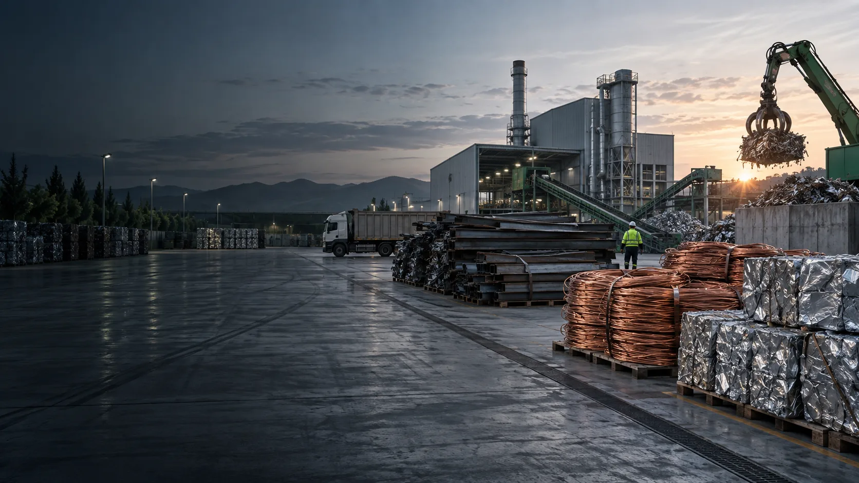 Düzenli metal geri dönüşüm tesisi ve ayrıştırılmış metaller
